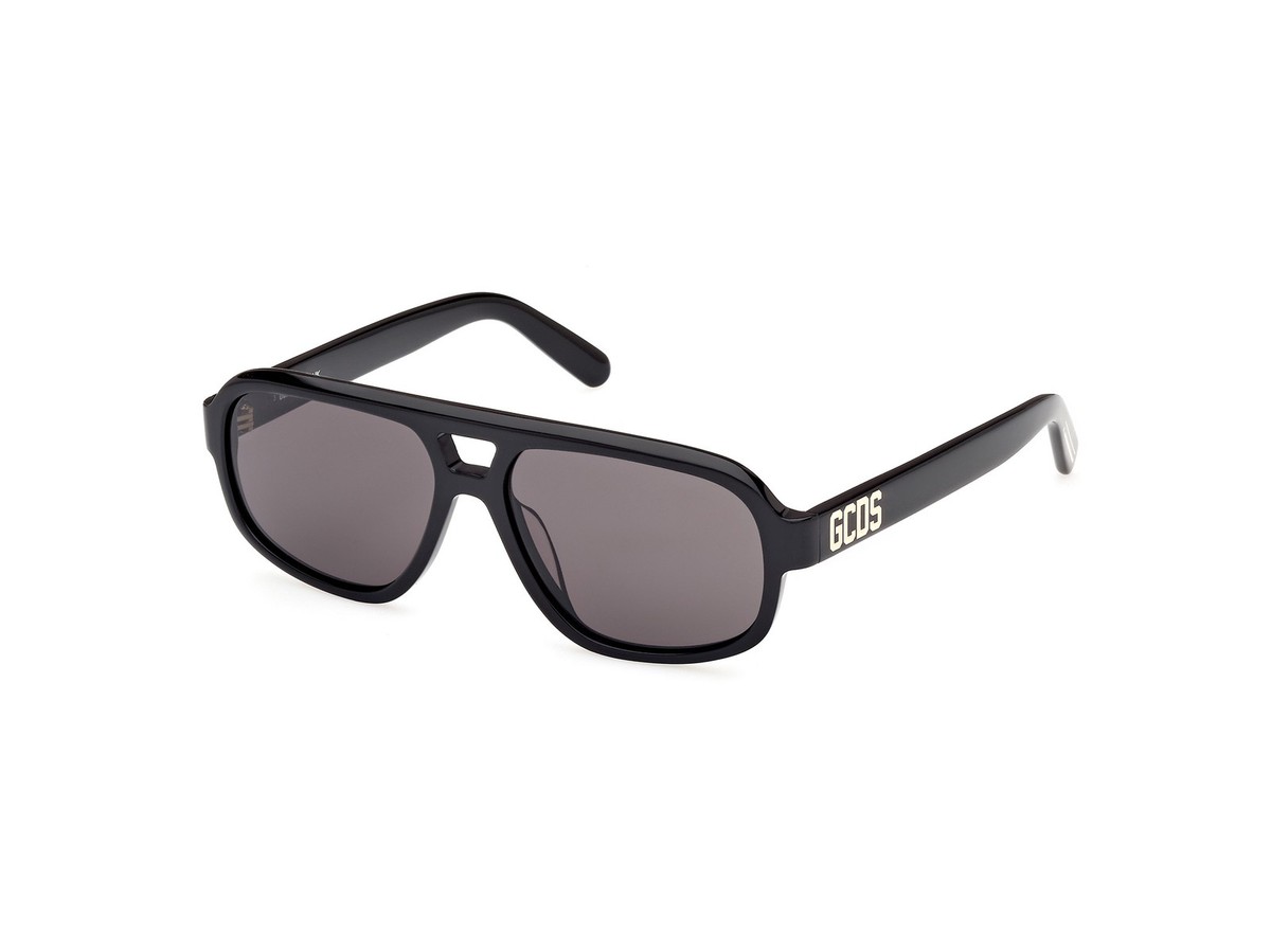 GCDS Black Plastic  Sunglasses GCDS Sunglasses Black Cat Eye Grey Tinted GD0022 01A 53mm  main image 3
