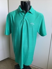 Men  s size Large Callaway Opti-Dri teal green short sleeve polo shirt