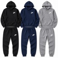 Mens Nike Club Logo Tracksuit Hoodie and Bottoms Set 3 Colors