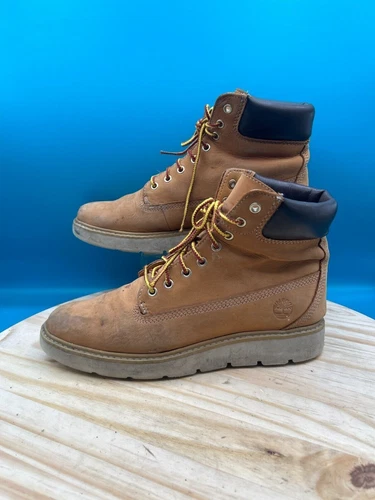 Stivali da combattimento Timberland Kenniston donna taglia 8 pelle marrone stringati comodi