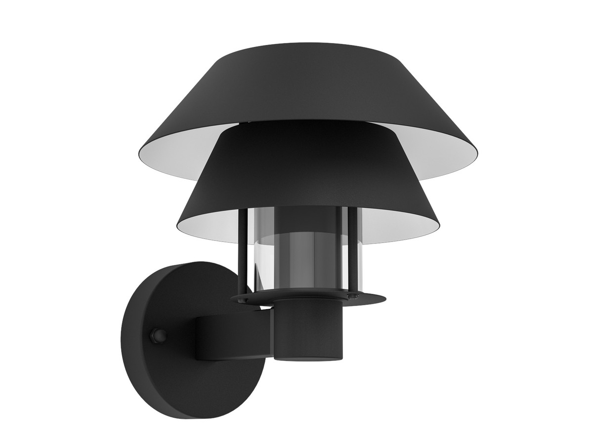 Eglo Schwarz Wandleuchte "Chiappera Wandlampe, Außenbeleuchtung, Außenlampe, Metall, E27, Ip44", 1, H: 22,5Cm, 1 Stk., Leuchten, Wand-/Deckenleuch... - Bild 2