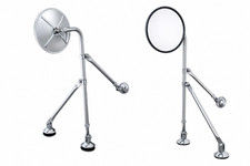 Fender Mirrors 8-12 Convex Stainless Tripod Bracket United Pacific Pair