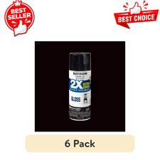 6pk Rust-oleum Black Spray Paint American Accents 2x Ultra Cover Gloss 12 Oz