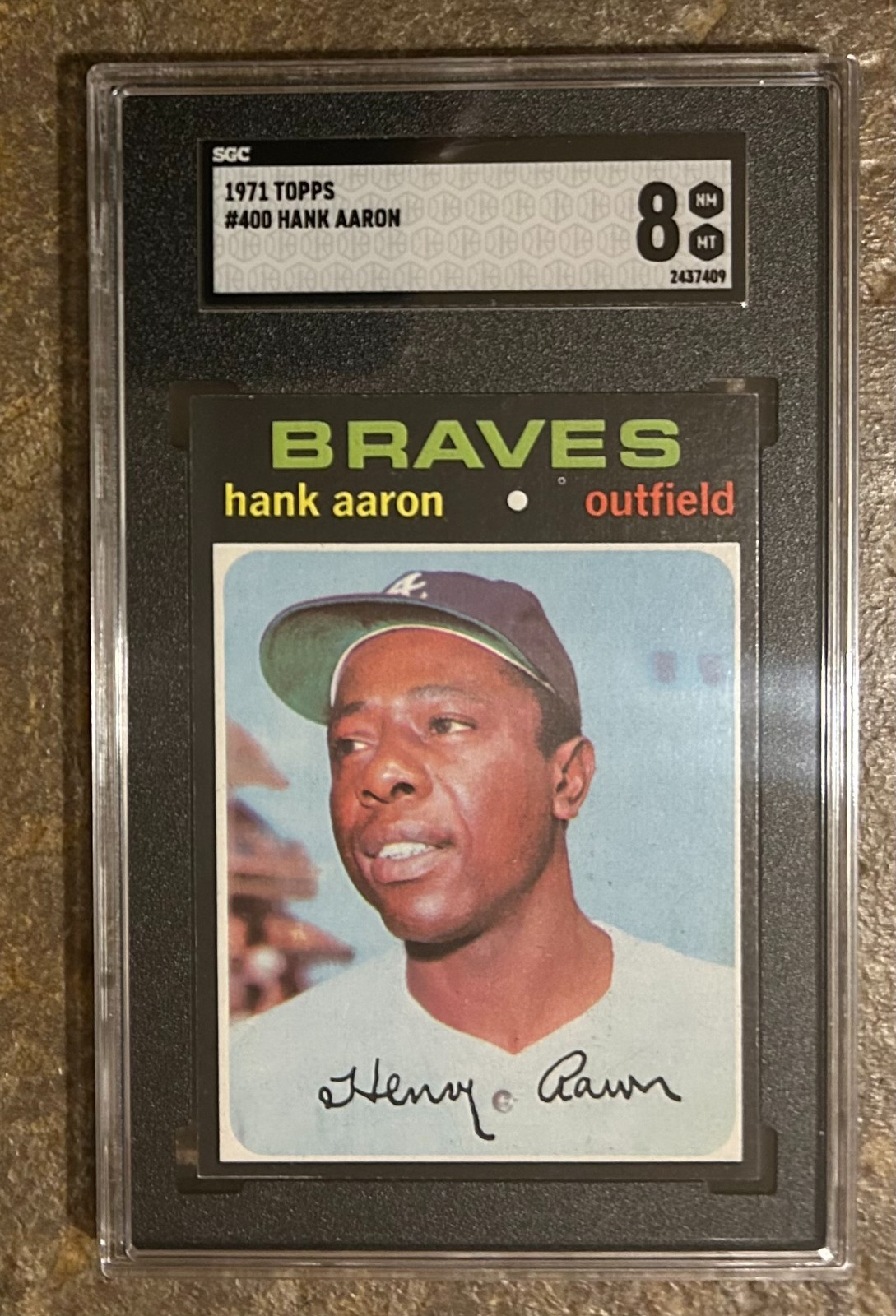 1971 Topps # 400 Hank Aaron SGC 8 - Looks Nicer - Graded July 2025