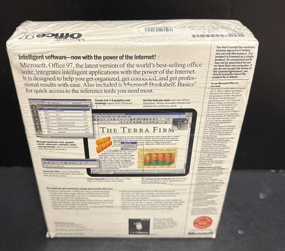 Microsoft Office 97 Professional Edition Full Version CD Sealed Read Description - Image 2 of 4