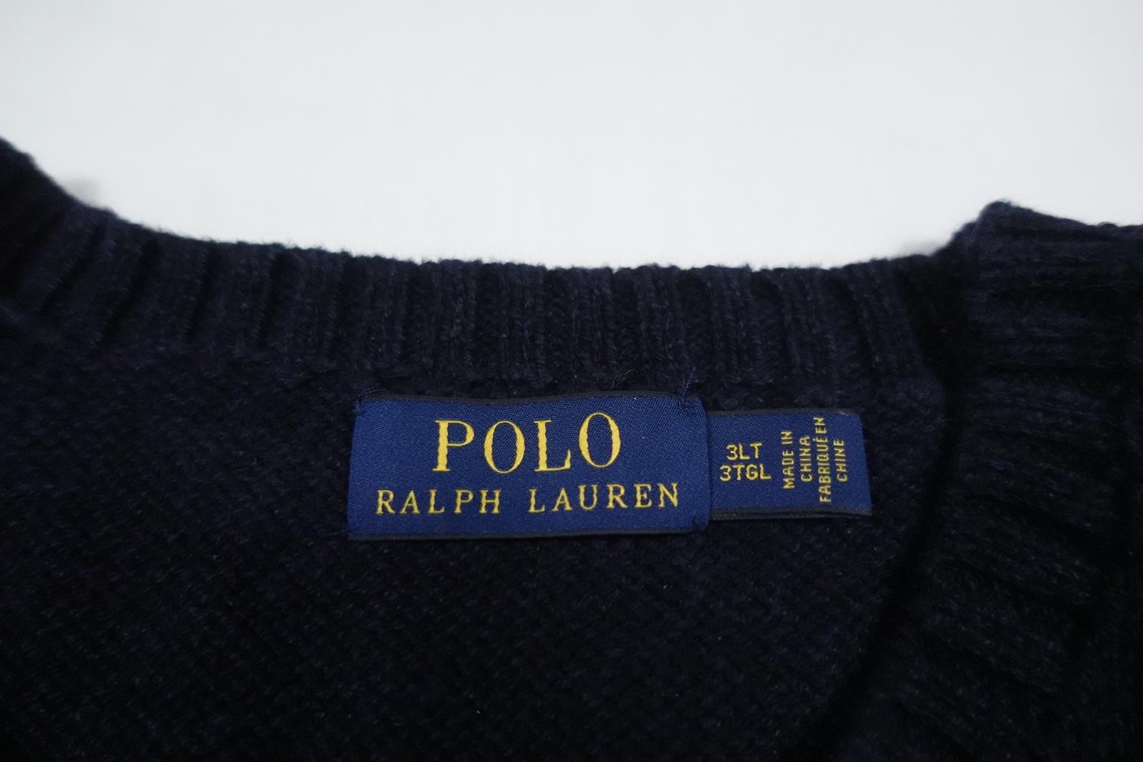 Polo Ralph Lauren Sweater Jumper Navy Bear Intarsia Toggle Duffle Coat RARE 3LT image 4
