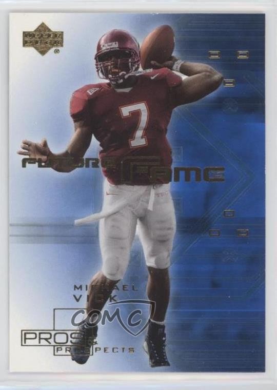 2001 Upper Deck Pros & Prospects Future Fame Michael Vick #F1 Rookie RC vf1