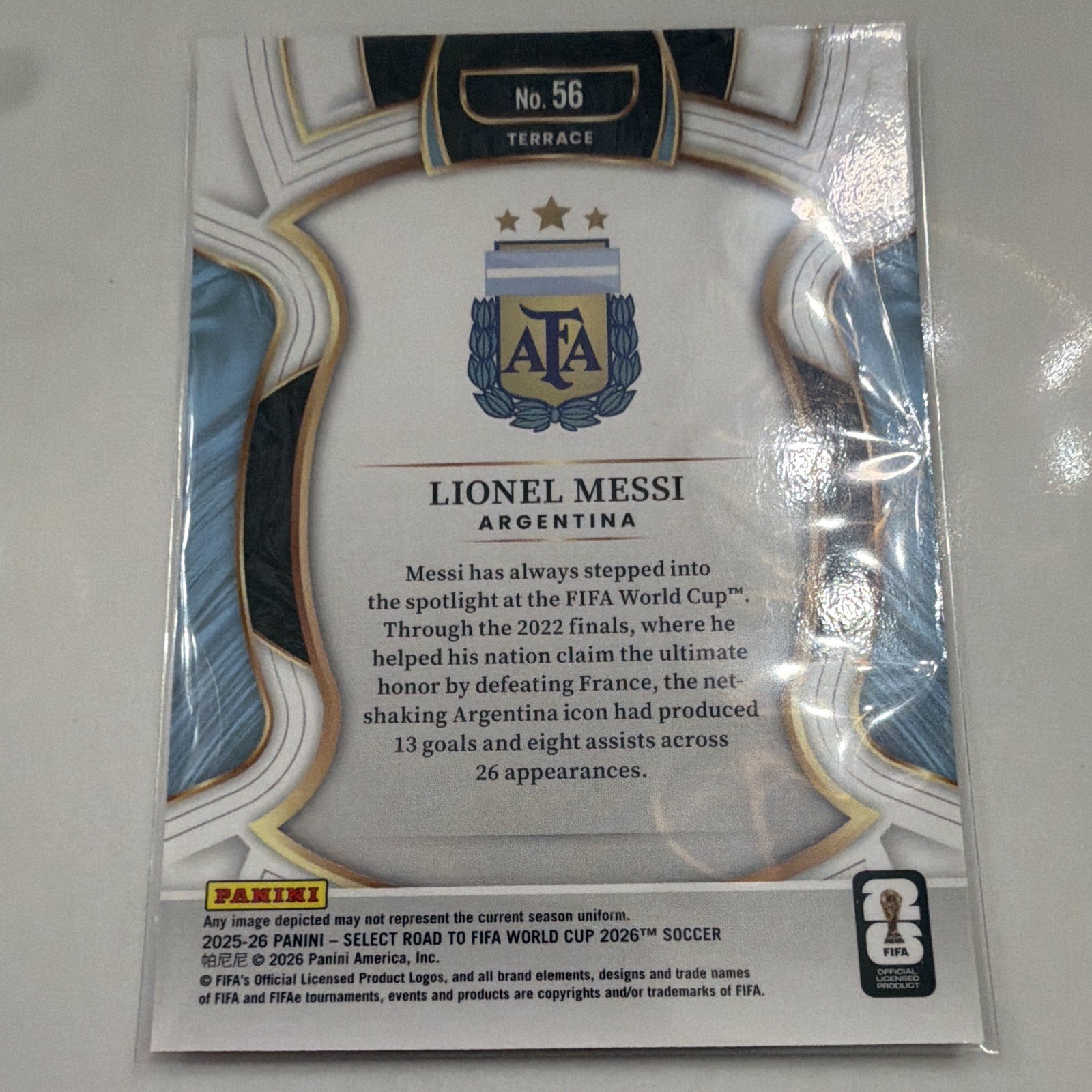 Panini 2025-26 Select Road to FIFA World Cup Lionel Messi Terrace #56 view 4