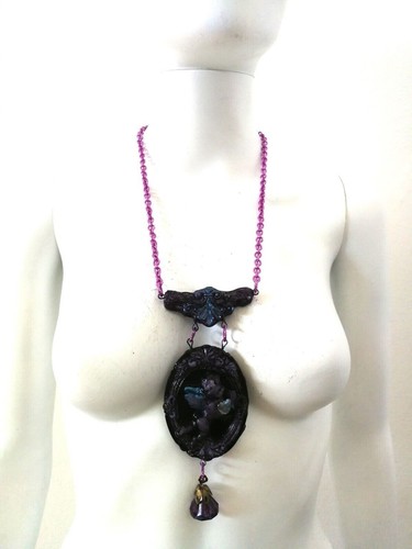 Guardian Angel Talisman Amulet Magic Necklace Pendant Luxury Victorian Gothic - Picture 11 of 24