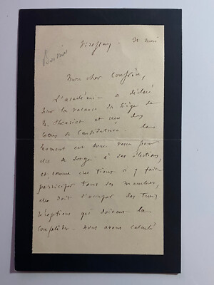 Gaston Boissier ( 1823 - 1908 )  - Historiker  -  original signierter Brief