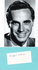 Super RARE Bradford Dillman Signed Autographed Index Card Cut Photo ACTOR RIP