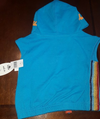 Disney Parks Castle Sleeveless Hoodie Size 3/XXS Terry Sweatshirt Girls NWT - Picture 2 of 3