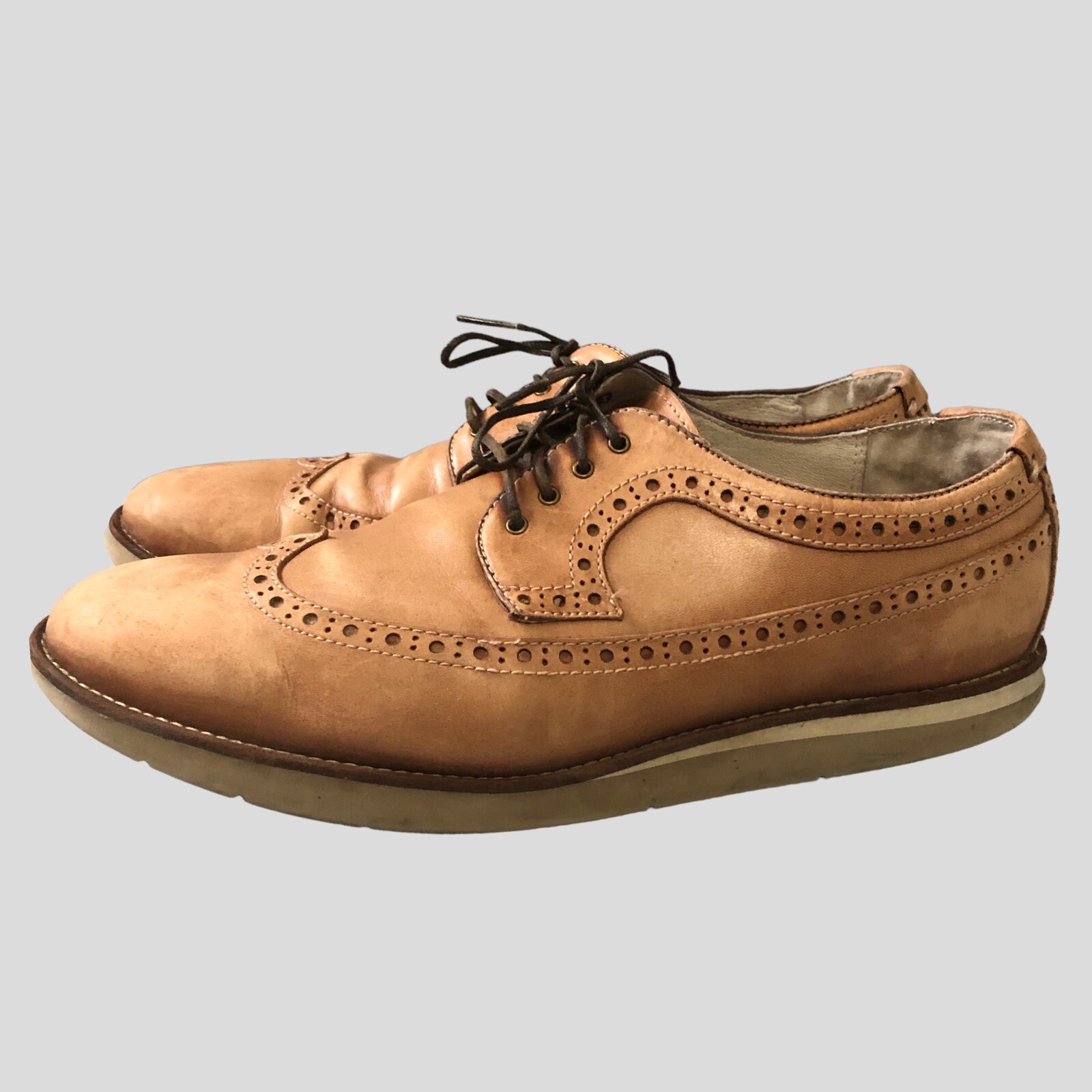 SAOLA Scarpe eleganti uomo Johnson & Murphy taglia 9 M Oxford stringate a coda di rondine 9M