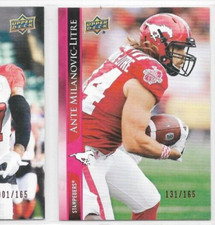 Ante Milanovic-Litre Calgary Stampeders 2021 UD CFL Football Red /165 #127