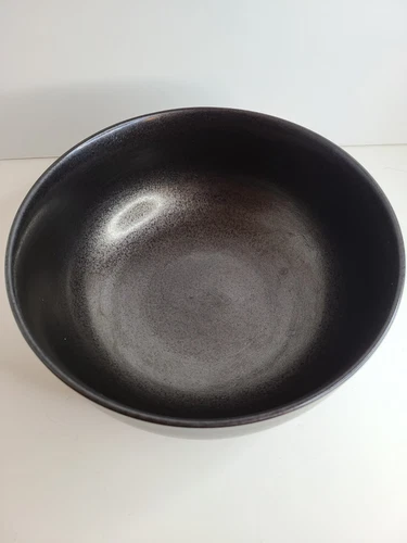 Pewter Glaze Serving Bowl Marked Hull Apx 8" X 3.5"