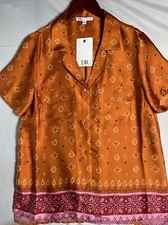 DR2 Daniel Rainn Top Women’s Medium Blouse South Western Print Aztec Med Shirt