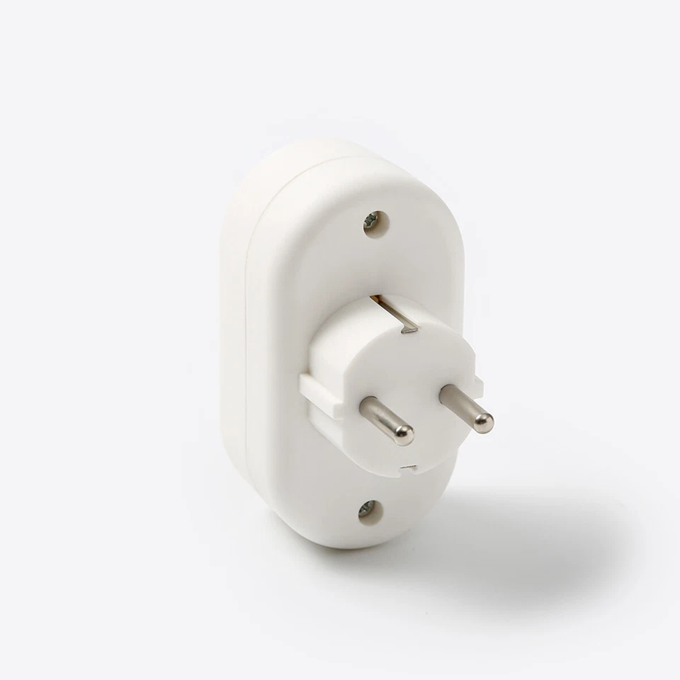 1/2x Doppelstecker Mehrfachstecker Vertikal Duo Stecker 2-fach Multistecker Weiß - Bild 3 von 4