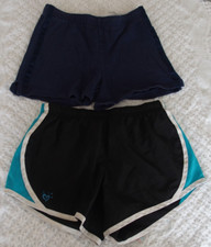 Justice 12 Girls Shorts Set summer spring fall PLAY CAMP blue black