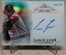 2013 Topps Tribute LANCE LYNN Auto /99