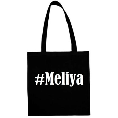 Tasche Beutel Baumwolltasche #Meliya Hashtag Einkaufstasche Schulbeutel Turnbeut
