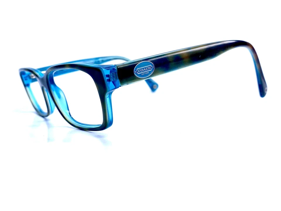 Nuevas gafas rectangulares Coach Dark Tortoise Teal HC6040 Brooklyn 5116 50 16 135 Foto 2 de 4