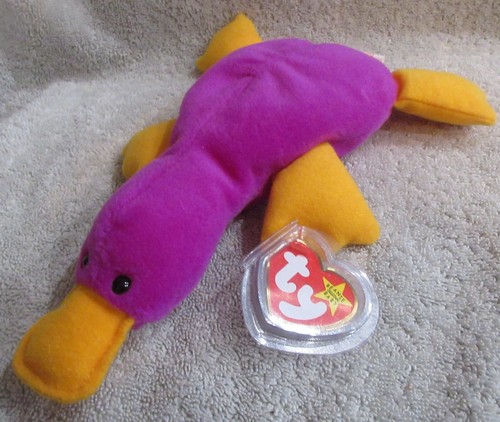 Ty Beanie Baby Patti the Platypus DOB January 6, 1993 MWMT Free Shipping