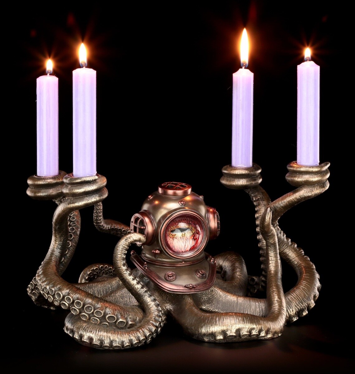 Candle Holder Steampunk Octopus - Veronese Candlesticks Octopus Gothic