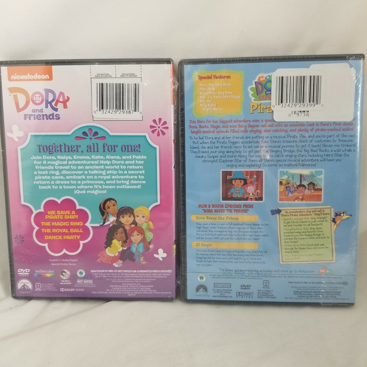 2 Dora the Explorer DVDs. Doras Pirate Adventure & DORA AND
