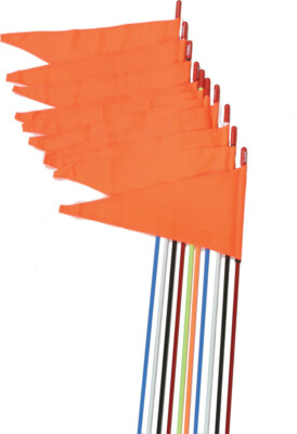 Firestik Safety Flags Spring Mount Black 7' 10/Pk | SR7-PS-B