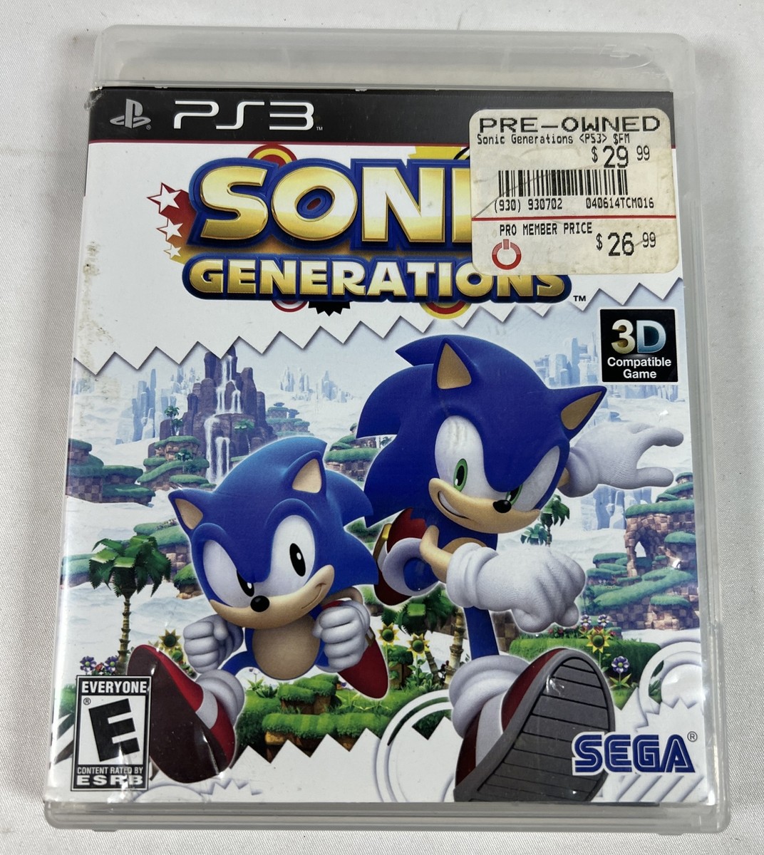 Jeu PS3 PlayStation Sonic Générations Version FR 🇨🇵 Cd Parfait État