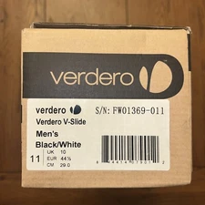 Verdero V-Slides Men's Size 11 Black/White Baseball