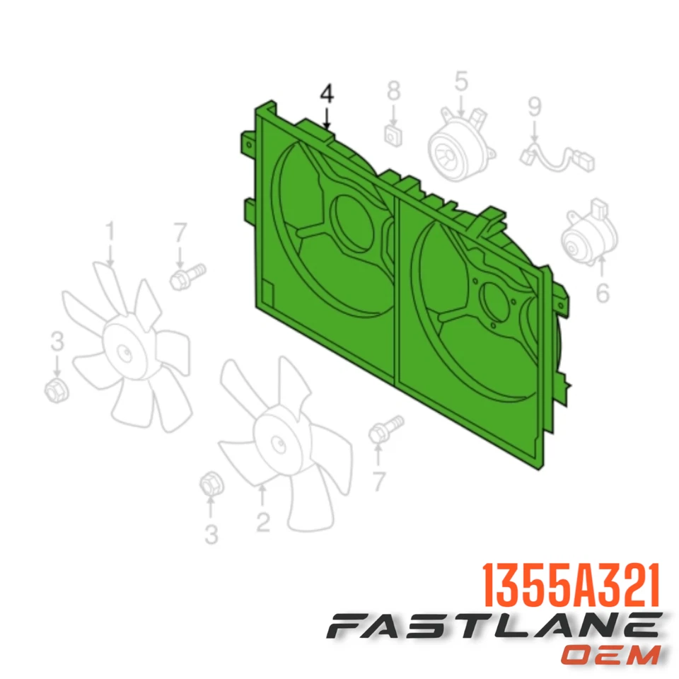 2013-2016 MITSUBISHI OUTLANDER SPORT FAN SHROUD NEW OEM 1355A321 - Image 4 of 4