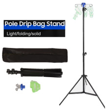 Foldable IV Pole Drip Bag Stand Portable Home For Clinic Care Medical Equipment