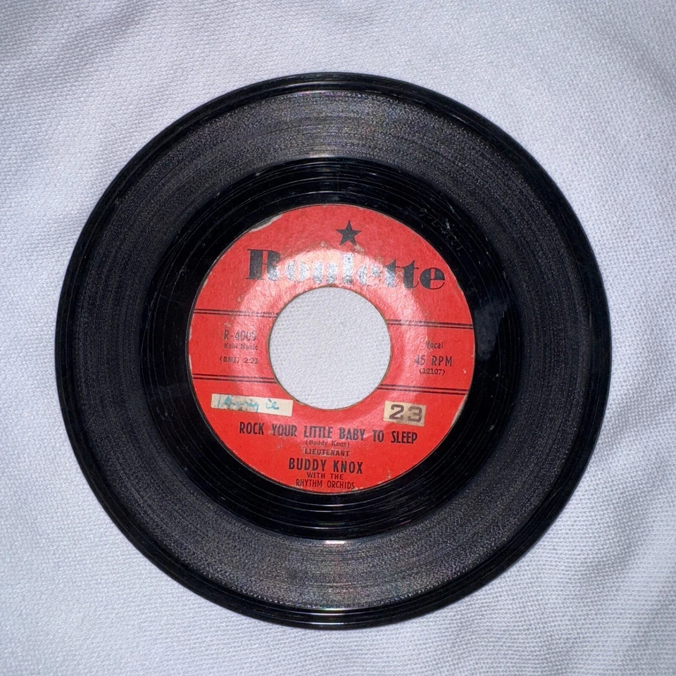 Buddy Knox - Don't Make Me Cry/Rock Your Little Baby To Sleep ROULETTE R-4009 - Image 2 of 2