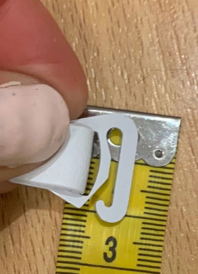 6 шт. белых металлических подвязочных зажимов застежка для белья с соединителем подвески 12 мм - Изображение 3 из 4