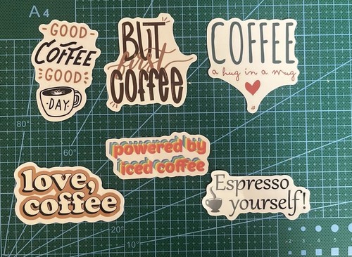 Coffee Sticker Decals Iced Coffee Etc Lot Random 13 - Picture 4 of 7