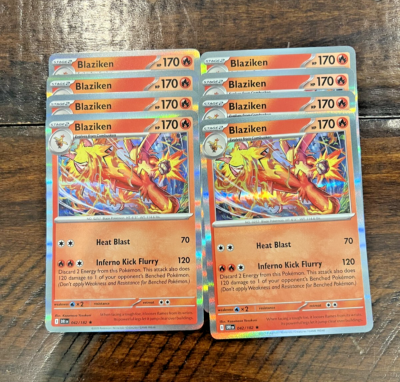 LOT 8x - #42 Blaziken HOLO Pokemon TCG S&V Destined Rivals - Fire