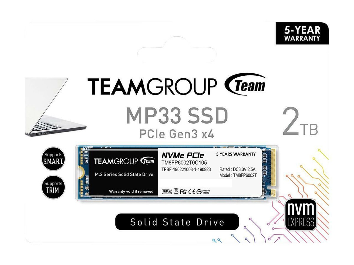 Team Group TM8FP6002T0C101 2TB,Internal,M.2 2280 Hard Drive for