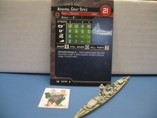 =Axis Allies War at Sea BASE SET Admiral Graf Spee 34/64 with card=