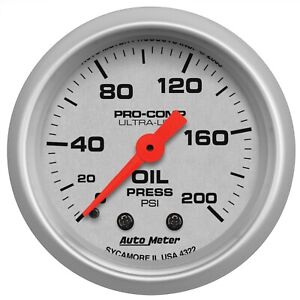 Mechanical 2-1/16 in. Autometer 6121 Cobalt Oil Pressure Gauge