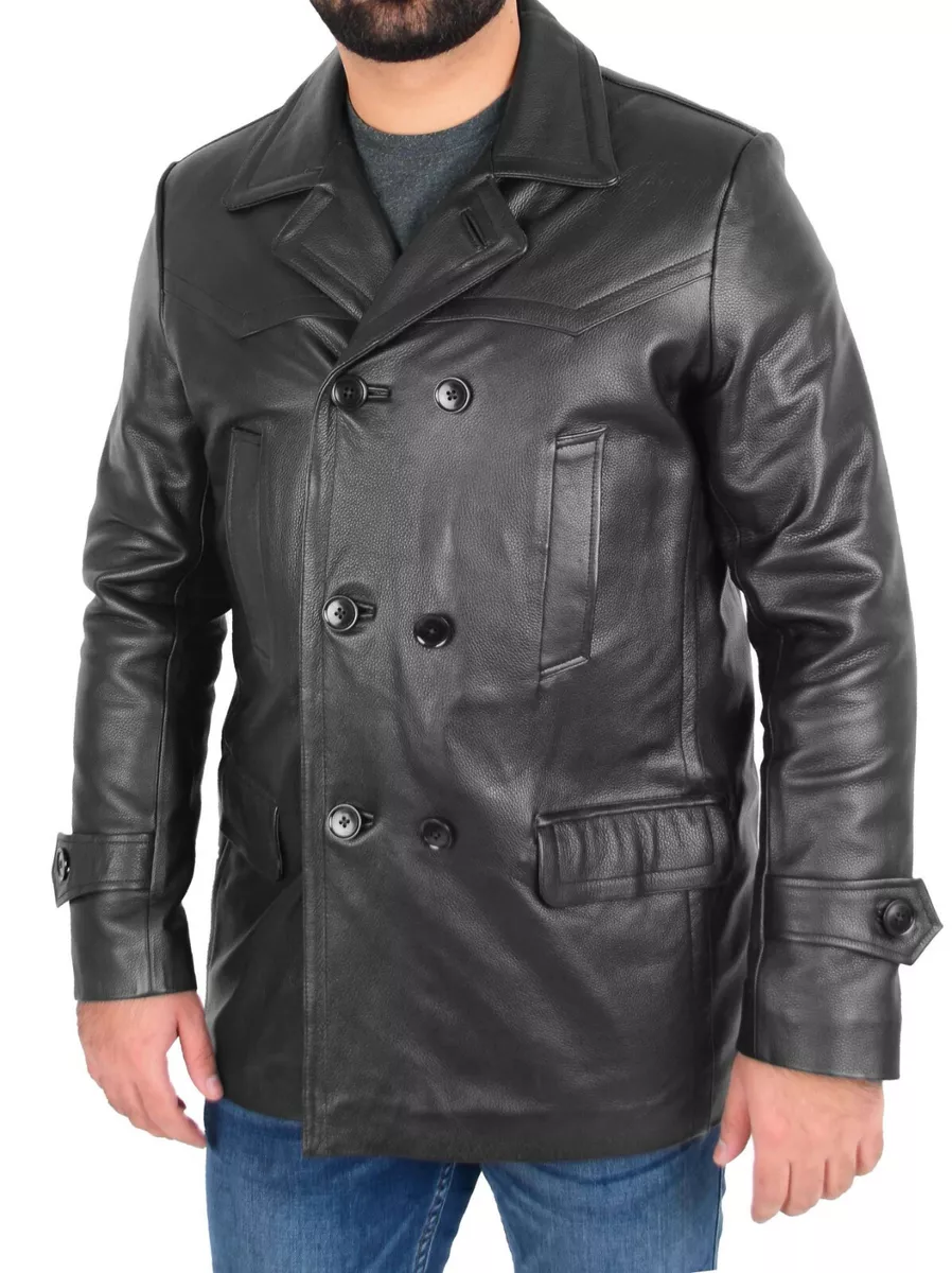 Reefer jacket hotsell mens black