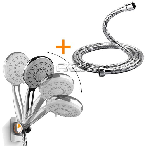 Soporte Alcachofa de Ducha Adhesivo + Manguera de Ducha Flexible h117+h116 - Imagen 2 de 8
