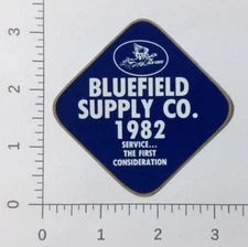 Vintage Bluefield Virginia Supply Company Coal Mining Sticker Decal
