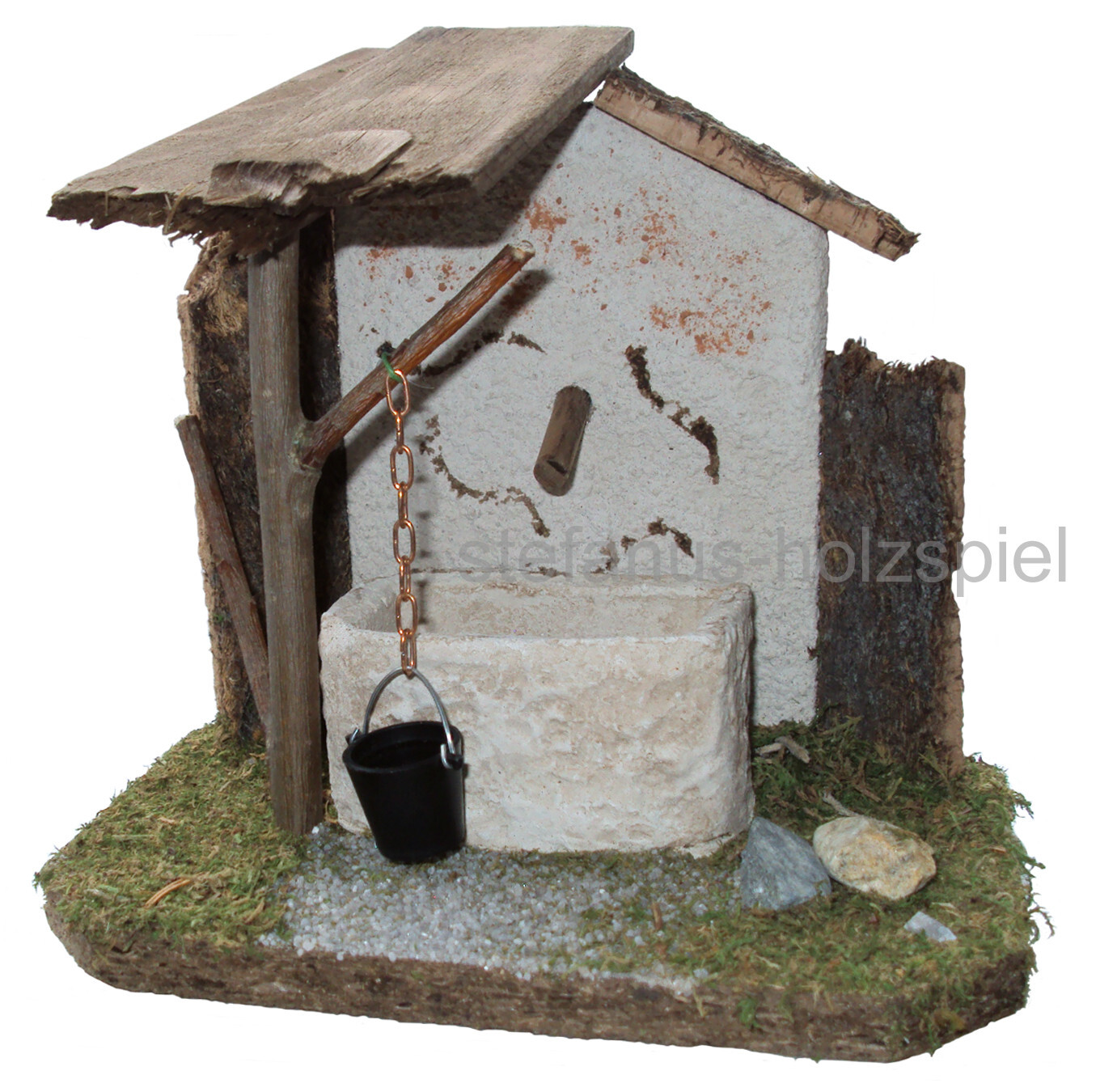 Brunnen mit Mauer für Krippe, Krippenzubehör, A. Kolbe 241-4