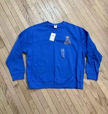 XXL- Nike Men's CrewNeck Sweatshirt Photo Blue Orange Trance Sweater Royal NEW