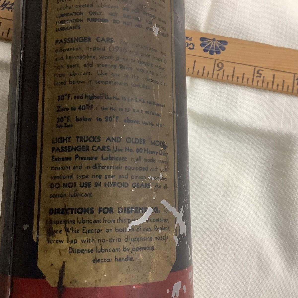 Vintage Early WHIZ ￼EXTREME PRESSURE GEAR LUBRICANT