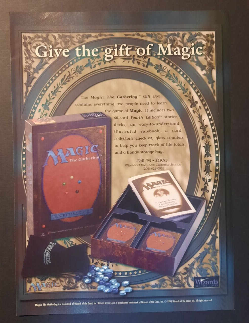 1995 MAGIC THE GATHERING 4th Edition Gift Box Set ad page ~ Magazine PRINT AD