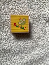 Unbranded Rubber Stamp "Super " Bee Insect Super Bee, Wooden Stamp