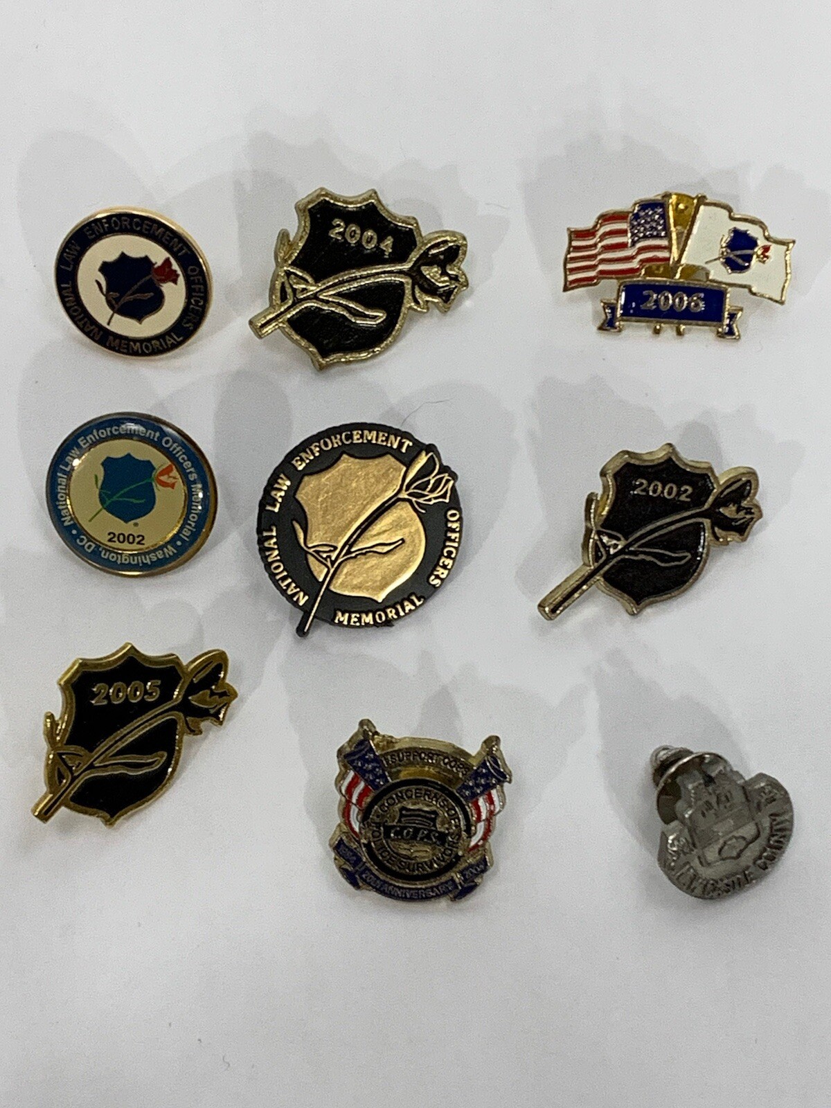 Lot of 9 Police Lapel Pins Law enforcement Memorial 2004 2006 2002 eBay