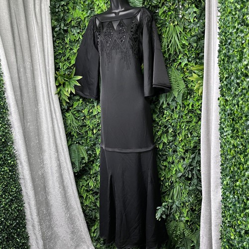 BCBGMAXAZRIA Dress Women Small Black Beaded Bohemian Whimsy Gown $428 NWT 1901 - Picture 9 of 12